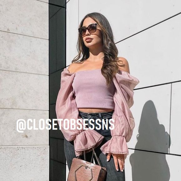 ZARA Knit Top with Puff Sleeves* - Picture 9 of 15